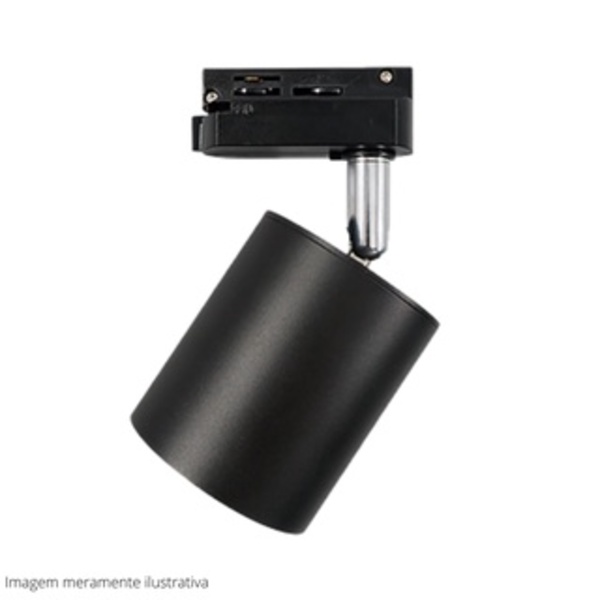 Luminária Spot Ar111 Trilho Gu10 Preto-lm1077| Luminatti